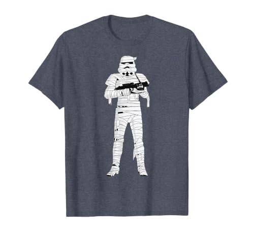 Star Wars Halloween Stormtrooper Mummy Wraps T-Shirt - size chart