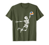 Halloween Shirts Women Men Kids Volleyball Skeleton Halloween Player Catcher Mens Boys Kids T-Shirt - size chart