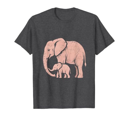 Mademark Mama Elephant Trunk Wrapped Around Baby T-Shirt - Men - size chart