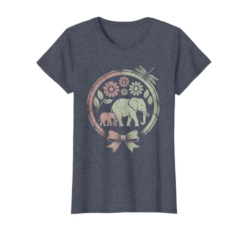 Mademark Elephant and Calf Walking Trunk to Tail Mama T-Shirt - Women - size chart