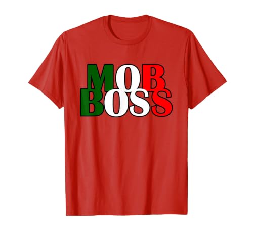 Italian Yeah B Mob Boss Italian Flag 1920s Costume Mafia Party T-Shirt - size chart