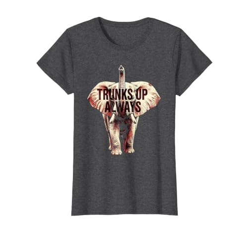 Mademark Trunks Up Always Elephant Graphic Design T-Shirt - Women - size chart