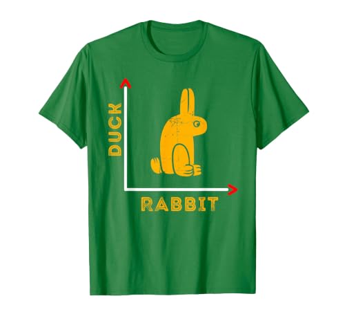 Wittgensteins Rabbit Duck Illusion Physics Nerd Math Geek T-Shirt — design detail