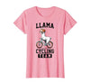 Bicycle Riding Animals Co. Llama Cycling Team Riding Bicycle T-Shirt - size chart