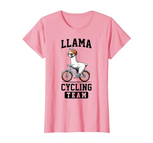 Bicycle Riding Animals Co. Llama Cycling Team Riding Bicycle T-Shirt - size chart