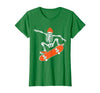 Funny Boys Kids Skeleton Skater Art Skateboarding Skeleton Riding Skateboard Halloween Skater T-Shirt - size chart