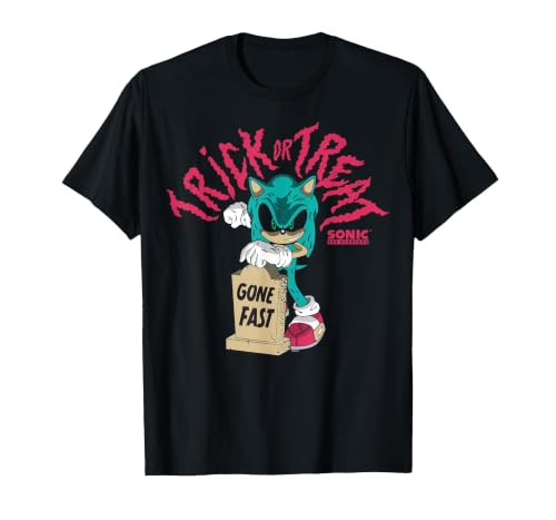 Sonic The Hedgehog Halloween Gone Fast Creepy Zombie Sonic T-Shirt - size chart