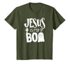 Jesus is My Boo - Funny Christian Halloween Quote Humor T-Shirt - size chart