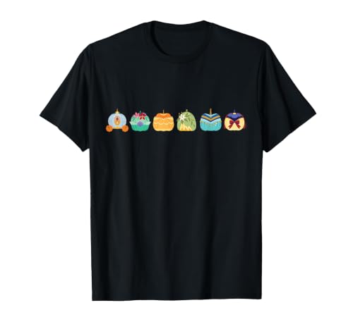 Disney Princess Pumpkins Fall Autumn Lineup of Princesses T-Shirt - size chart