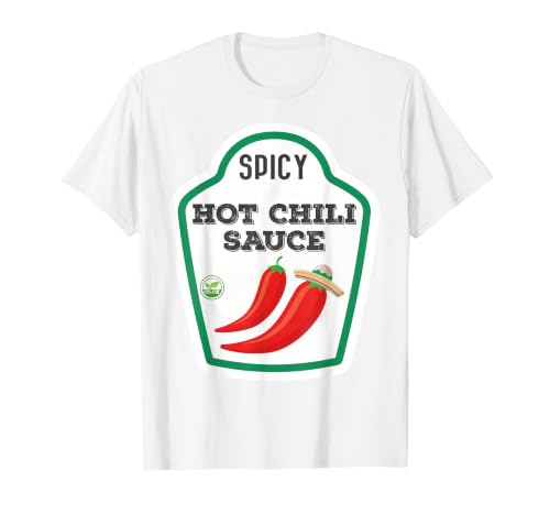 Lustige Essen & Sauce Fasching Kostüm Co. Chilli Sauce Costume Funny Fancy Dress Costumes for Men and Women T-Shirt - size