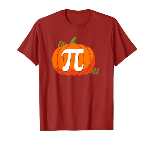 @iteachalgebra Pumpkin Pi Halloween Math Teacher T-Shirt - size chart