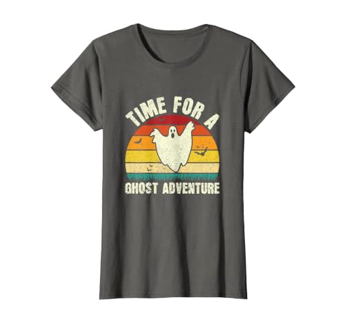 Funny Ghost Hunting Halloween Women Men Funny Ghost Hunting Scary Halloween Ghost Hunter T-Shirt - size chart
