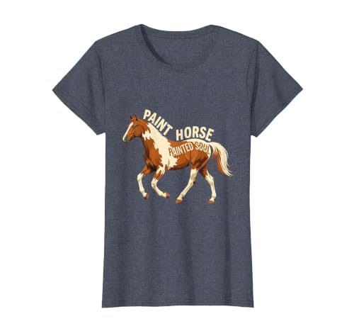 Mademark Paint Horse Painted Soul Equestrian Design T-Shirt - size chart