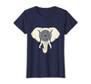 Mademark Elephant Head Ornate Mandala Illustration T-Shirt - Women - size chart