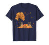 Funny German Shepherd Thanksgiving Halloween German Shepherd Autumn Leaf Fall Dog Thanksgiving Halloween T-Shirt - size chart