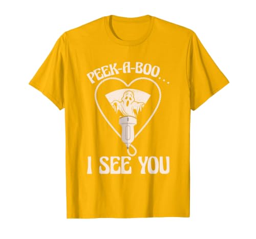 Ultrasound Tech Halloween Spooky Sonographer Gift Ultrasound Tech Xray Technician Spooky Sonographer Halloween T-Shirt -