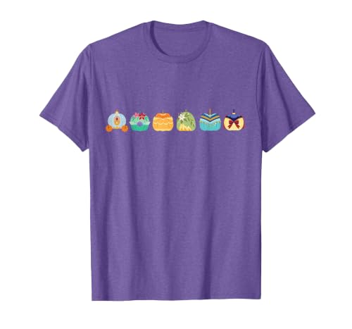 Disney Princess Pumpkins Fall Autumn Lineup of Princesses T-Shirt - size chart