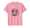 Mademark Halloween Humorous Boo Sheet Ghost Face Pun T-Shirt - size chart