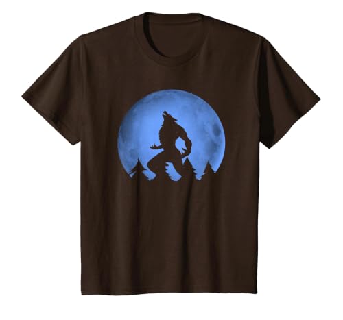 Ideas Halloween costume " Wolf moon " Wolf Halloween Costume Werewolf Blue Moon Scary for Men Boys T-Shirt - size chart