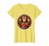 Mademark Monkey Pressing Big Red Button Funny Stupid Tee T-Shirt - Women - size chart