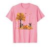 Funny German Shepherd Thanksgiving Halloween German Shepherd Autumn Leaf Fall Dog Thanksgiving Halloween T-Shirt - size chart