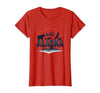 Mademark Wild Alaska Adventure: Bear, Fish, Eagle Mountain Scene T-Shirt - size chart