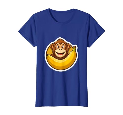 Mademark Monkey Eating Oversized Banana Slice Graphic T-Shirt - Women - size chart