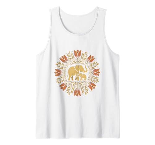 Mademark Mother Elephant Nudging Newborn Calf Maternity Tank Top - Men - size chart