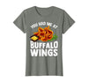 Homewise Shopper Buffalo Wings Buffalo Wings Funny Appetizer T-Shirt - size chart