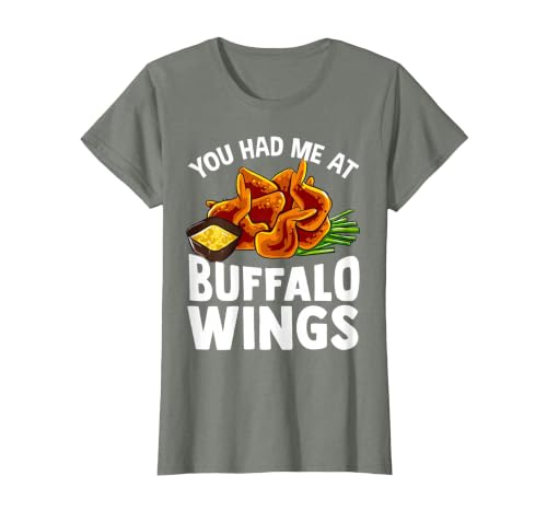 Homewise Shopper Buffalo Wings Buffalo Wings Funny Appetizer T-Shirt - size chart