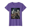 Funny Halloween Animals Selfies Clothing Funny Squirrel Selfie with Ghosts Haunted Forest Halloween T-Shirt - size chart