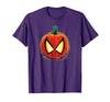 Marvel Spider-Man Halloween Spooky Pumpkin Jack-o'-Lantern T-Shirt - size chart
