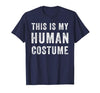 Funny Halloween Pumpkin Tee Gifts This is My Human Costume Funny Halloween Shirt Top - size chart