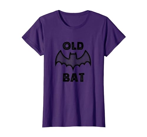 Funny Halloween tees for men and women Vintage Old Bat tee for Halloween and Birthdays T-Shirt - size chart