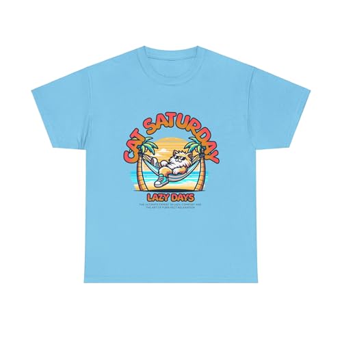 GENERIC cat Unisex Heavy Cotton Tee Sky - size chart