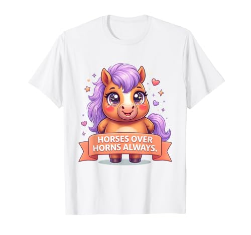 Mademark Horses Over Horns Always Equestrian Design T-Shirt - Men - size chart