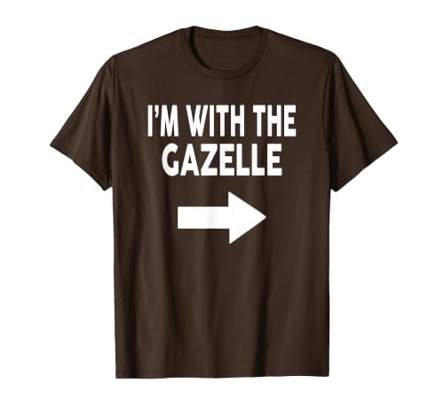 ShirtZilla I'm with The Gazelle Halloween Gazelle T-Shirt - size chart