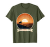 Mademark Sunrise Saddle Repeat Horse Rider Silhouette Design T-Shirt - Men - size chart