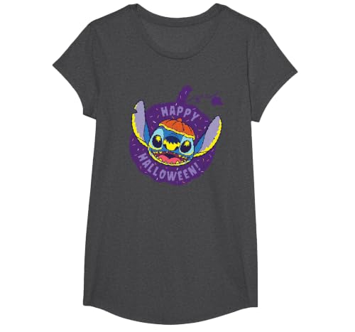 Disney Lilo & Stitch Jack-o’-Lantern Pumpkin Happy Halloween T-Shirt - size chart
