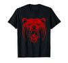 Grizzly Bear Co. Bear Angry Grizzly Bear Hiking Camping Camper T-Shirt - size chart
