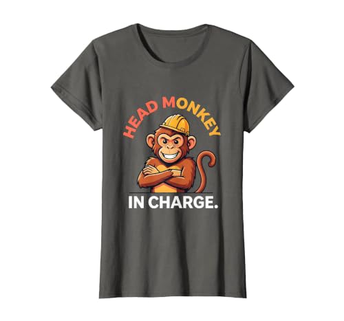 Mademark Head Monkey In Charge Circus Boss Design T-Shirt - Women - size chart