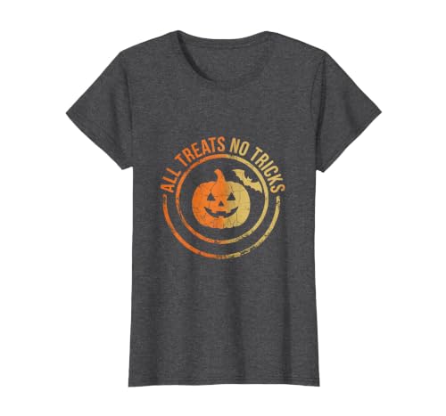 Mademark All Treats No Tricks Halloween Design T-Shirt - size chart