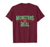 Monster Truth Wear Monsters are Real Horror Spooky Scary Halloween T-Shirt - size chart