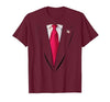 USA Trump Suit T-shirt Easy Halloween Costume USA President Trump Suit Easy Halloween Costume T-Shirt - size chart