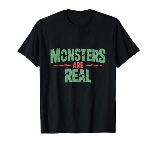 Monster Truth Wear Monsters are Real Horror Spooky Scary Halloween T-Shirt - size chart