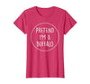 Lazy Funny Halloween Costume Co. Pretend Im a Buffalo Halloween Costume T-Shirt - size chart