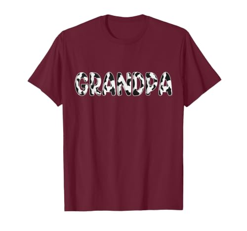 Cow Pattern Print Family Matching Birthday Shirts Cow Grandpa Birthday Family Matching Fathers Day Boy Girl T-Shirt - size