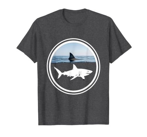 Mademark Split Ocean Scene Shark Graphic T-Shirt - size chart