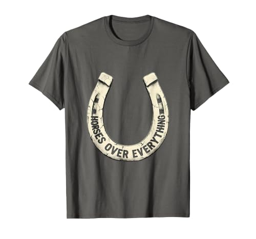 Mademark Horses Over Everything Equestrian Design T-Shirt - Men - size chart