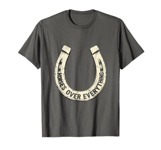 Mademark Horses Over Everything Equestrian Design T-Shirt - Men - size chart